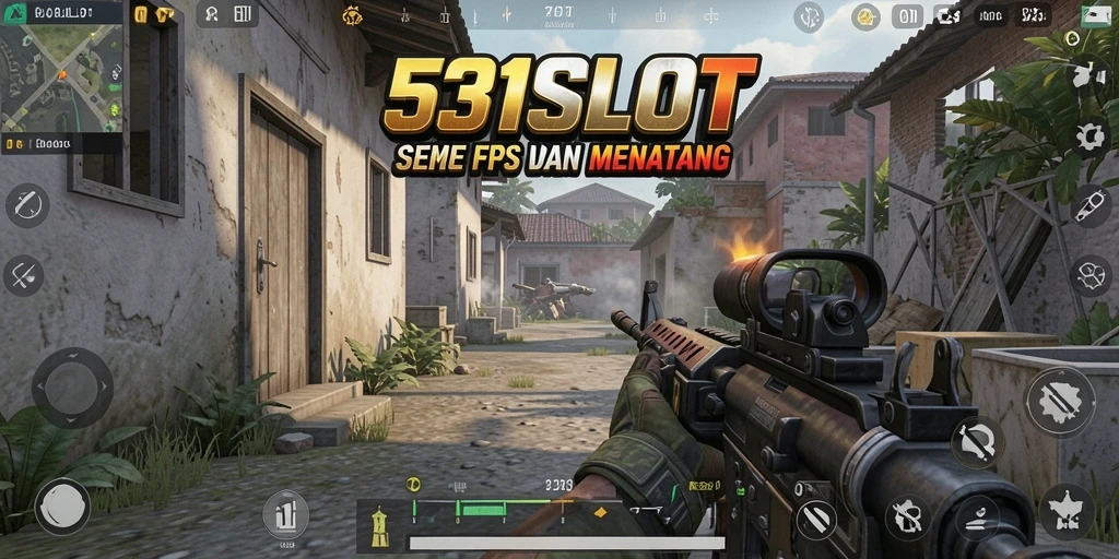 Screenshot utama 531SLOT menampilkan aksi pertempuran yang intens.