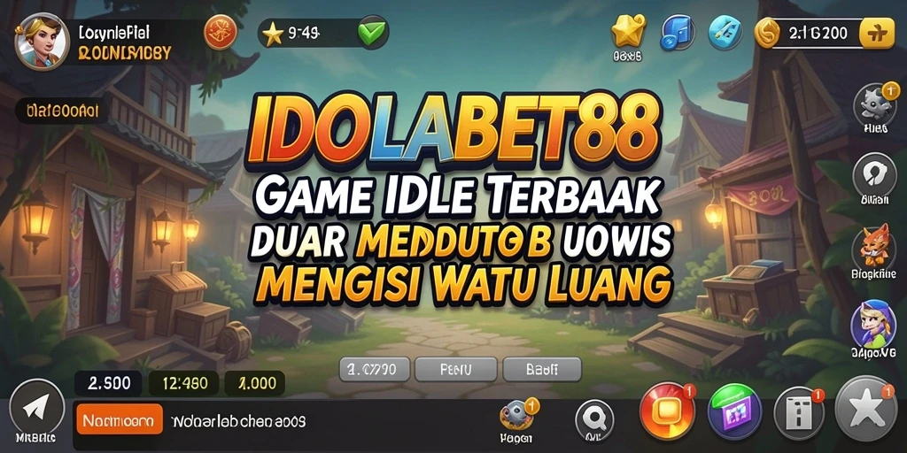 Tampilan gameplay IDOLABET88 yang menarik dengan karakter yang mengumpulkan sumber daya.