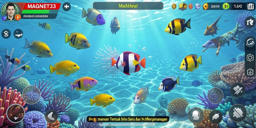 Tampilan gameplay MAGNET33 yang memukau saat menangkap ikan.