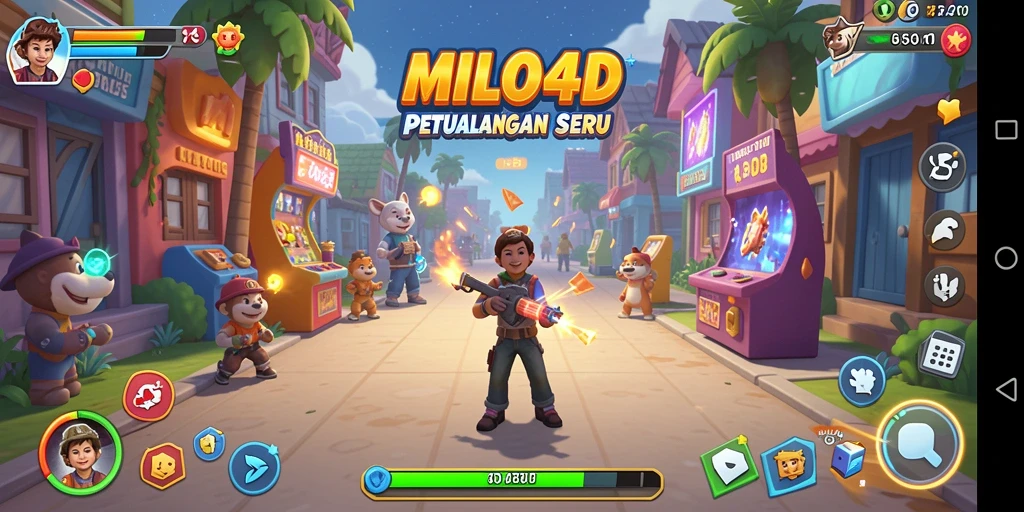 Tampilan utama gameplay <strong>MILO4D</strong> yang memikat dan penuh aksi.