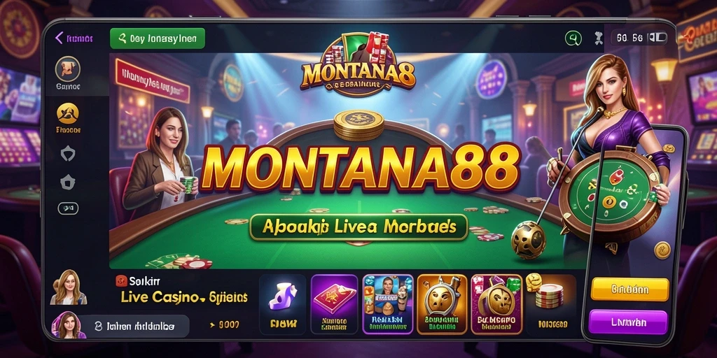 Tampilan gameplay MONTANA88 yang seru dan interaktif dalam Live Casino.
