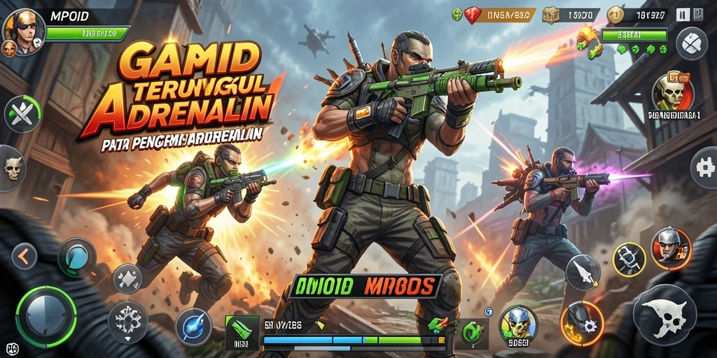 Screenshot MPOID menampilkan gameplay penuh aksi yang menegangkan.