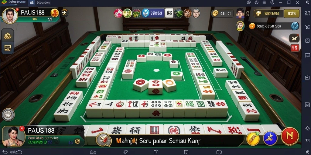 Tampilan gameplay Mahjong yang menarik dan seru di PAUS188.