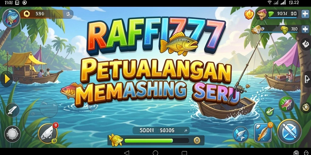 Tampilan gameplay RAFFI777 yang menampilkan aksi memancing seru.