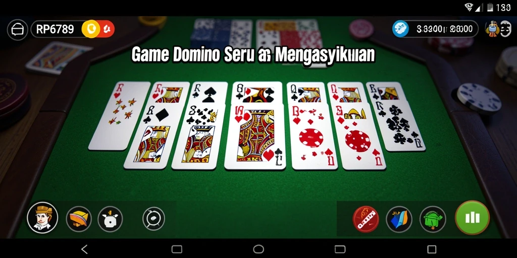 Tampilan gameplay Domino yang seru dan interaktif di RP6789.