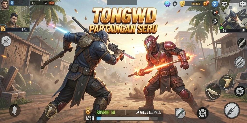 Gameplay seru dan mendebarkan di TONGWD Battle Royale.