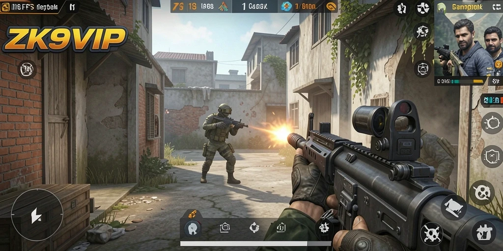 Gameplay seru ZK9VIP dalam misi menembak yang mendebarkan.